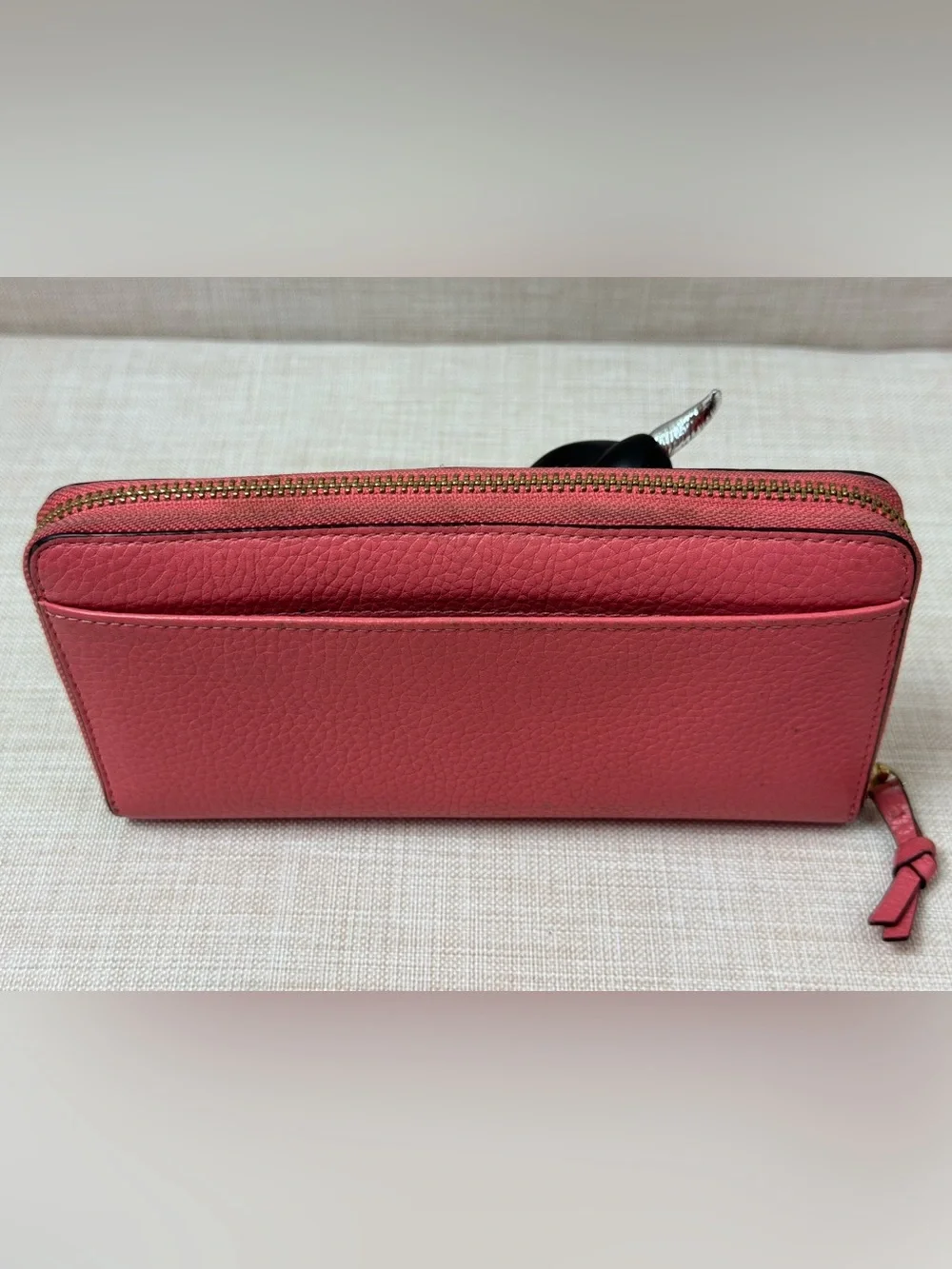 kate spade Coral Zip Around Wallet in Bright Coral
